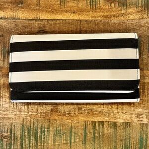 Black & White Striped Wallet by Kut From the Cloth Faux Leather Dust Cover